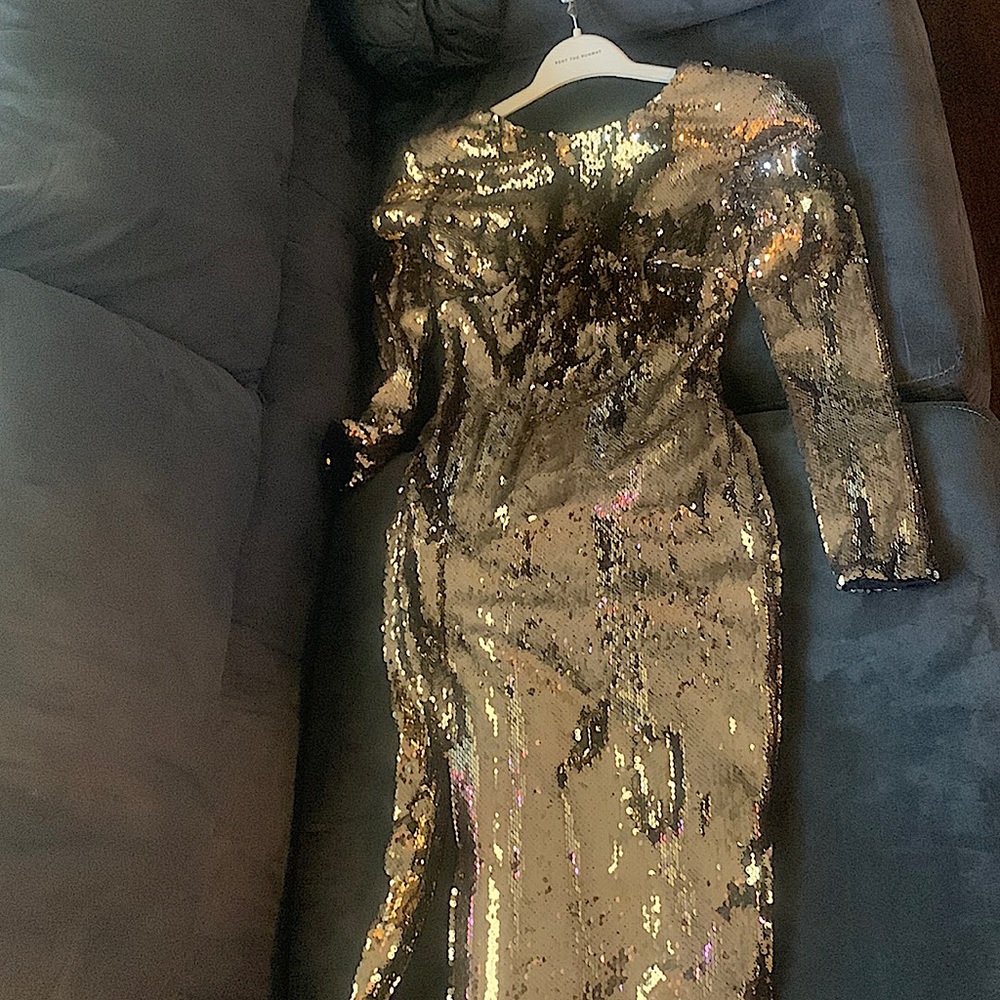 Gold sequins Hoco dress